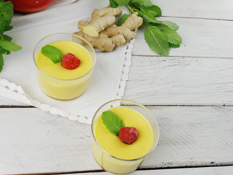 Mousse de mango y jengibre sin azúcar