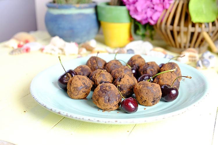 Trufas de chocolate sin azucar